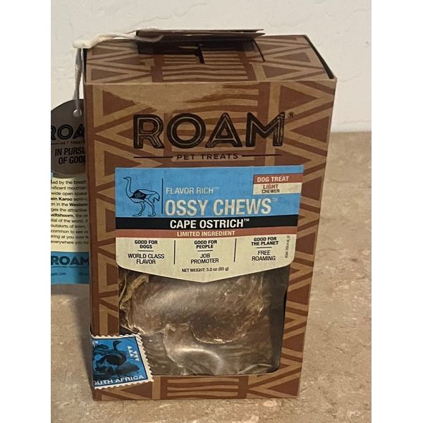 Roam Pet Treats Ossy Chews Dog Treats, Single Sourced Novel Proteins Long