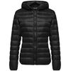 wantdo Women's Ultra Light Down Jacket Winter Packable Warm Coat Black Medium