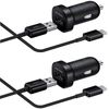 Fast Adaptive 18W [2Pack] Car Kit Compatible with Garmin Forerunner 165 with Quick Charge and 5ft/1.5M USB Type-C Plug-in Cable