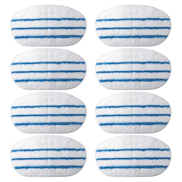 8 Pack Steam Mop Pads for PurSteam ThermaPro 10-in-1 Steam Mop Washable Reusable Pads by Flammi