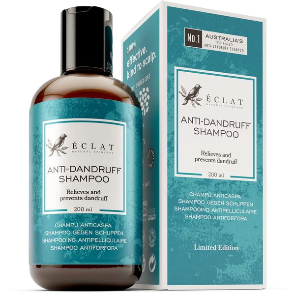 Anti-Dandruff Shampoo for Men & Women - Dandruff Scalp Treatment - Shampoo for Oily Hair, For Flaky, Itchy, Dry Scalp Relief with Jojoba & Argan Oils - Sulphate-Free, Dermatologist Developed 200ml
