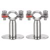 sourcing map Wall Mount Ceiling Mount Pipe Support, 304 Stainless Steel Adjustable Pipe Strap Clamp for 19-22mm Pipe 2pcs