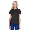 Harriton Ladies' 4 oz. Polytech Polo S BLACK