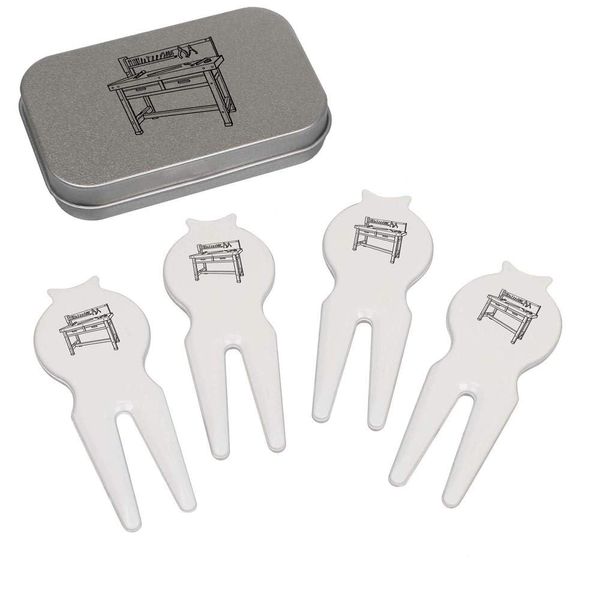 Azeeda 'Tools Workbench' Golf Divot Tool/Repair Fork Gift Set (GO00060852)