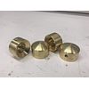 SOLID BRASS DOMED HEAD BOLT COVERS harley cylinder HD 85 up chopper bobber 2232