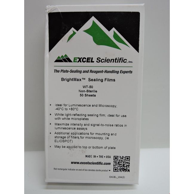 Excel Scientific BrightMax Microplate Sealing Film for Luminescence & Microscope