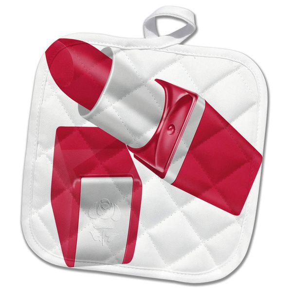 8x8 Potholder - Cute Red Lipstick Illustration Illustrations