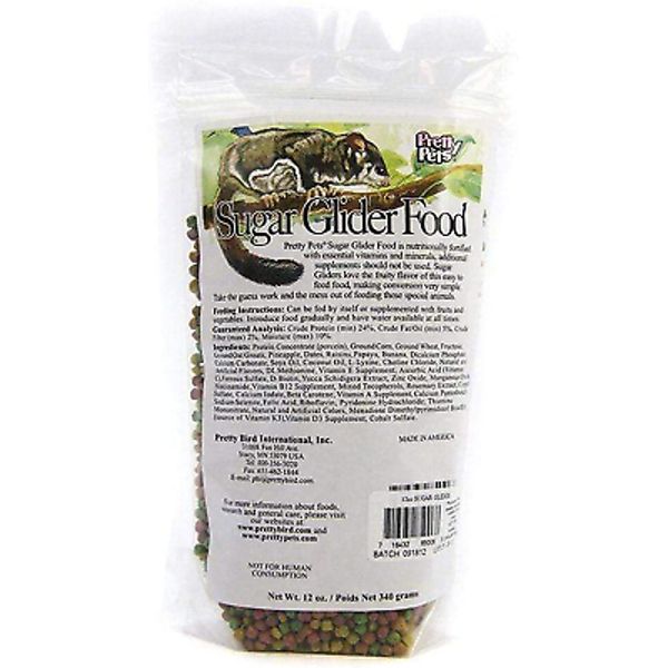 Pretty Bird International Sugar Glider Food for Birds, 12-Ounce