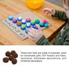 Rebower Soft and Fuzzy Balls Rainbow Craft Pom Fabric - 0.59 Inch/Dark Brown / 300PCS