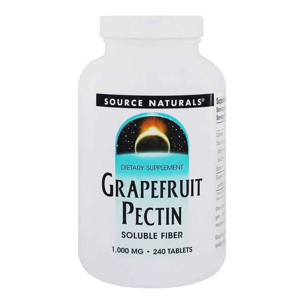 Source Naturals Grapefruit Pectin, Soluble Fiber - 1000 mg Dietary Supplement - 240 Tablets