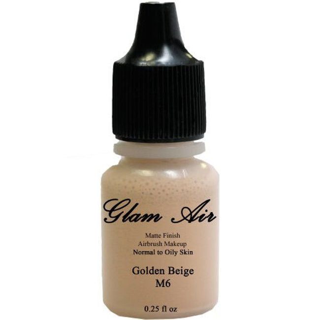 Glam Air Airbrush Makeup Foundation Water Based Matte M6 Golden Beige (Ideal for