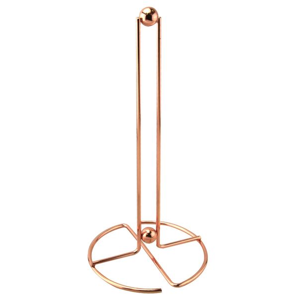 apollo THE HOUSEWARES BRAND Copper Towel Holder Balls, Sleek and Modern Towel Rack, Size: 28.5x14 cm, Copper