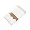 Box.it.pack.it Kraft Paper Gift Tags, White, Scallop 5x3 cm, 100 Pack with String
