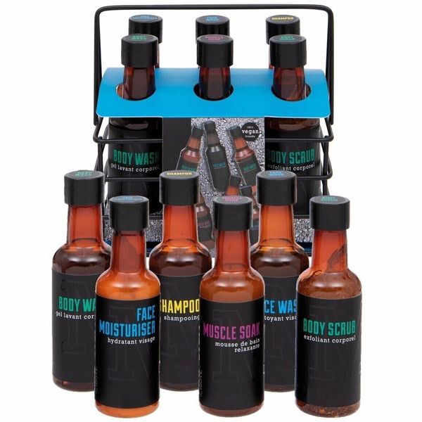 Man Stuff Men's 6 Pack Skincare Toiletry & Bath Gift Set Black Pepper Xmas