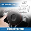 X AUTOHAUX Car Steering Wheel Button Sticker Cover Silver Tone