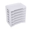 White Horizontal 7 Layers File Organizer Desk Paper Manager 13.38*9.84*15.35''