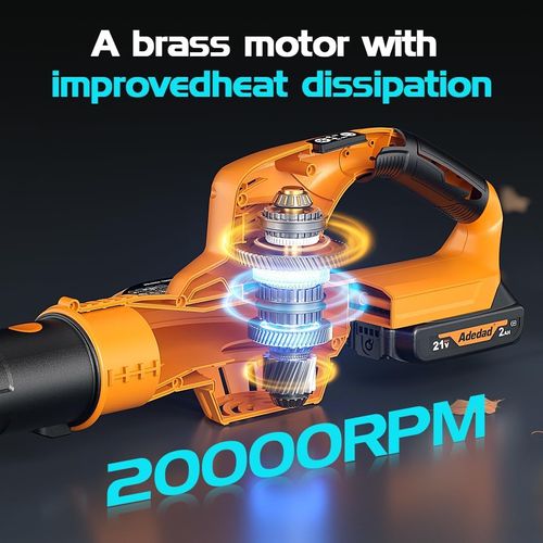 20V Cordless Leaf Blower with Battery and Chrager, 150MPH Handheld Blower with Variable Speed Small Electric Leaf Blowers for Yard, Lawn Care, Garden, Patio, and Driveway Cleaning (Battery x2)