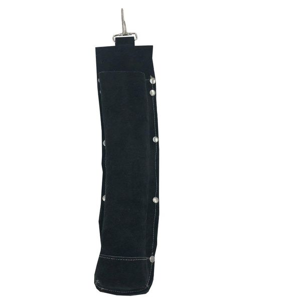 Flame-Resistant Electrode Bag/Welding Rod Pouch/welding rod holder/Leather Electrode Holder/ (black)