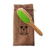 Double Sided Bamboo Brush for Dog Grooming (Silicone Massager)
