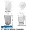 T.FORING 8 Gallon Trash Bags Drawstring 1.2 Mil - 100 Count White Medium Garb...
