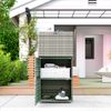 Outdoor Towel Rack for Pool w/ Two Storage Space Towel Rack, Gray