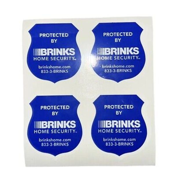 Brinks home Security window Sticker Sheet