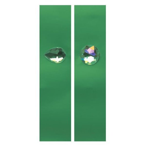 8-Count Glitz Napkin Bands with Jewel Attachment, Green