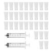 Yibaijia 30 PCS 30ml Refillable Tubes Bottle, Travel Makeup Container, Cosmetic Sample Bottles with 2 PCS Dispensing Tool for Shampoo, Facial Cleanser, Body Lotion Shower, Gel