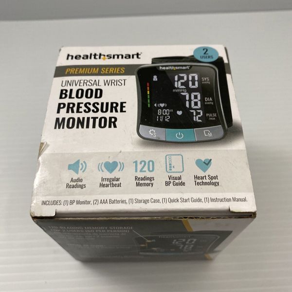 Health Smart Universal Wrist Digital Blood Pressure Monitor 2 Users