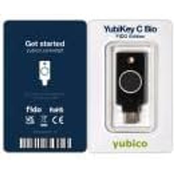 Yubico ユビキー YubiKey C Bio FIDO Edition 指紋認証 FIDO セキュリティキー 2要素認証キー FIDO U2F FIDO2 USB-C Type-C 指紋認証 生体認証 2ファクター認証 いたずら防止 2段階認証 防水 輸入品