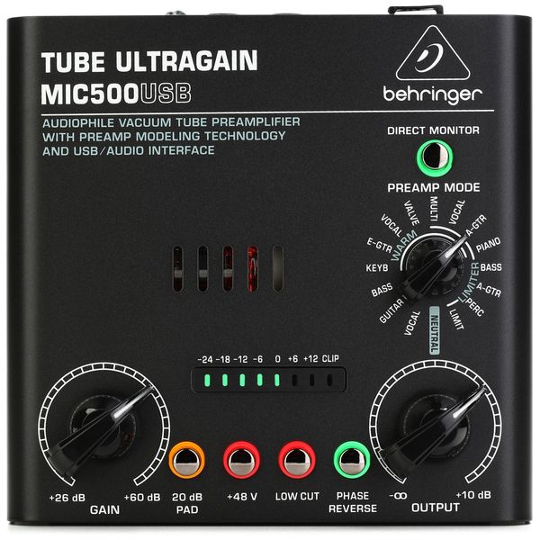 Behringer MIC500USB Tube Microphone Preamp