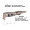 Flush Bolt for Double Doors | Satin Nickel | 250mm