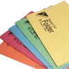 [100 Pack] Assorted Foolscap 250gsm Square Cut Folders