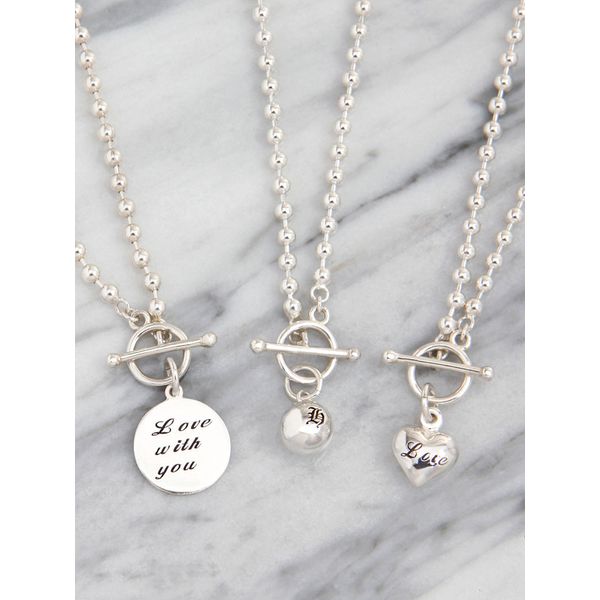 Free Engraving Silver Ball Pendant Necklace Silver 925