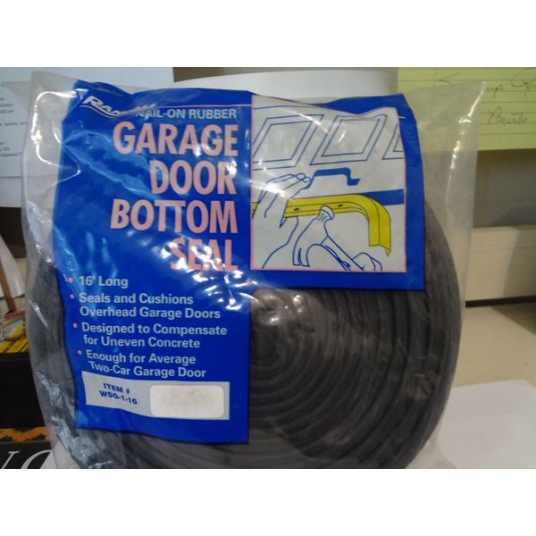 Randall Nail-On Rubber Garage Door Bottom Seal  16 ft. Long WSG-1-16