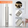 KOVOSCH Solid Brass Surface Bolt 4 Inch, Heavy Duty Concealed Slide Surface Door Bolt, Satin Nickel
