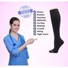 Dr. Motion 4 Pairs Pack Women's Graduated Compression Knee High Socks (Solid All Black)