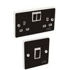 the grafix studio Black Gloss Light Switch & Double Socket Sticker Vinyl/Skin cover