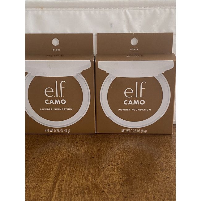 2X E.L.F. Camo Powder Foundation Tan 425N Includes Applicator Sponge & Mirror