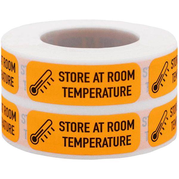 Store at Room Temperature Medical Healthcare Labels, 0.5 x 1.5 Inches in Size, 500 Labels on a Roll