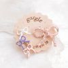 Gargle/Gargle Crayon Ribbon Earrings, Pink Gold