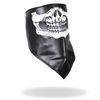 Hot Leathers Skull Face Leather Neck Warmer (Black)