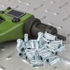 sourcing map M5 Multi-Grip Rivet Nuts, 30pcs Pre-Bulbed Shank Flat Head Threaded Insert Nut Carbon Steel Plus Nuts for Construction Industrial