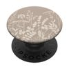 Summer wild flower pattern design flowers on light brown sand beige popSockets with interchangeable PopGrip