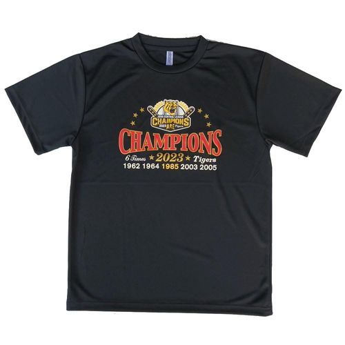 Hanshin Tigers Merchandise Team Approved 2023 Hanshin League Winner T-Shirt, Black