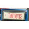 Shachihata Xstamper "THIRD NOTICE" Pre-Inked Re-Inkable Tile Stamp (NOS) 1013