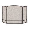 3-PANEL FIREPLACE SCREEN FOLDABLE WROUGHT METAL IRON MESH FIRE SPARK GUARD, NEW!