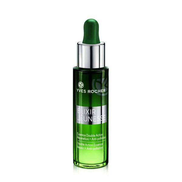 Yves Rocher ELIXIR JEUNESSE Essence Double Action, Anti Pollution Serum Detox & Repair, 1 x Glas-Flacon mit Pipette 30 ml