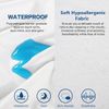 AIMS Waterproof Quilted Mattress Protector Fitted Cover Microfiber Quilted Topper fitted sheet Elasticated Skirts 30cm Deep (Single)