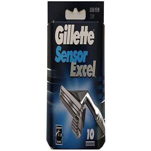 Gillette Sensor Excel Razor Blades for Men, Pack of 10 Refill Blades